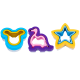 Set 6 forme prajituri pentru decor - figurina, stea, pasare